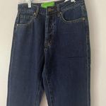Free People NWT Sandrine Rose High Rise Button Fly Dark Wash Slim Straight Jeans Size 30 Photo 2