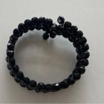 Vintage Faceted Black Gold 3 Beaded Strand Bracelet Unbranded Luxury Sz 7” Photo 4