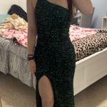 Midnight Doll Green Sparkle Dress Photo 0