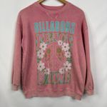 Billabong  Pink Peace Love Graphic Sweatshirt Distressed Women's Size L Photo 8