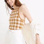 Madewell NWT Gingham Apron Sweater Tank Photo 0