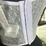 Forever 21 Cropped Top Bustier Cami Corset Sheer Floral Lace Violet/Lavender M Photo 9