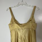 Selfie Leslie NEW!  Perfect Day Satin Midi slip Dress Mustard US small st1957b01 Photo 5