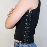 Vintage Y2K 2002 Easyriders Biker Lace Up Tank Top Black Size L Photo 3