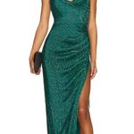 Retrofete Katya Sequin Evening Gown Maxi Dress Green Womens Size XXS Photo 0