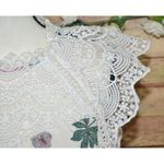 SheIn Women's White Hawaiian Beach Blouse Top Plus Size 2X Sleeveless Lace Upper Photo 2