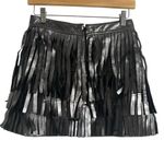 ALLSAINTS Aisha Silver Metallic Fringe Leather Mini Skirt Size 2 Photo 9