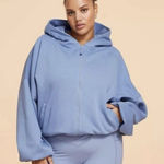 Blogilates Marshmallow Hoodie Steel Blue Size Large Photo 0