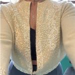 WIEBOLDTS 1940s Beaded & Sequins Cardigan Sweater White Size undefined Photo 0