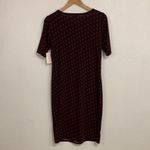 LuLaRoe Burgundy Black Wavy Geometric Print Julia Dress Size M NWT Photo 4