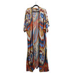 Anthropologie  Bel Kazan Vibrant Rayon Beach Cover-Up Kaftan Duster One Size Photo 1