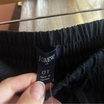 J.Crew Tall Linen-cotton Blend Drawstring Pants Black Pull On NWT Size 0T Photo 3