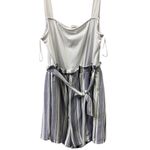 Ultra Flirt  Purple and White Striped Sleeveless Shorts Romper Womens Large Photo 7