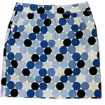 Talbots Vintage Petites Stretch Cotton/Spandex Geometric Skirt Made In Hong Kong Photo 4