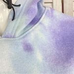 PINK - Victoria's Secret Pink by Victoria’s Secret Tie Dye Sweater Knit Cropped Hoodie Blue Purple Photo 5