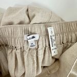 Madewell Linen Blend Pull On Straight Crop Pant Pockets Natural Beige US 00 NWT Photo 6