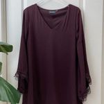 ASTR Dark Purple Burgundy Bell Long Sleeve Dress S Photo 0