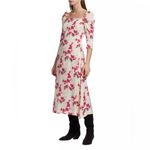 Ba&sh  Elonor Smocked Jacquard Midi-Dress, Size L New w/Tag Retail $395 Photo 3