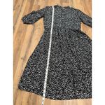 Jacqueline de Yong JDYZOEY Black White Abstract Print Midi Shirt Dress Size 36 S Photo 5