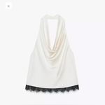 ZARA  satin effect lace halter top Photo 5