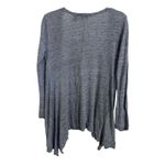 Tahari  100% Linen Heather Blue Open Front Asymmetrical Cardigan Size XS Boho Photo 1