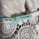 Maurice's Womens Cardigan Sweater Crochet Back Striped Fringed Open Front Medium Photo 6