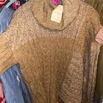 Hem & Thread  Olive/Brown Cable Knit Sweater Photo 0
