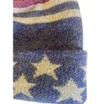 Verdict Knit Pom Beanie Red White Blue Stars NWOT Photo 5
