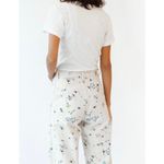 Caron Callahan NWT Stewart Khaki Painter Print Sz 0 Straight Wide Leg Jeans Pant Tan Photo 9