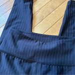 Beyond Yoga  Tonal Black Striped 7/8 Legging Womens Large Athletic Workout Photo 2