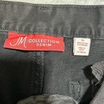 JM Collection  Women’s Straight Leg Black Jeans with Elastic Sides Photo 4