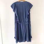 1. State  V-Neck Ruffle Textured Blue Dress Photo 2