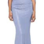 Betsy and Adam  Metallic Cape Gown Size‎ 12 Metallic Shimmer Silver Blue Photo 0