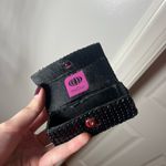 Vintage Y2K/90’s Lord And Taylor Seed Beaded Floral Bag Black Red Shoulder Strap Photo 5