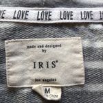 Iris  gray and white striped hoodie zip up jacket‎ women’s size M… Photo 5