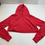 Gymshark ‎ Pink Cropped Hooded Sweatshirt Hoodie Womens Size Medium Long Sleeve Photo 0