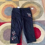 Style & Co NWT . y2k Black Floral Cargo Pocket Drawstring Capri Pants Size 12 Photo 1