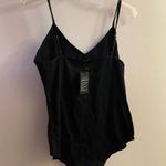 Mangdiup Womens Black Bodysuit L Large V Neck Bust 38” NWT New One Piece Photo 3