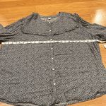 Old Navy NWT  ruffle black  floral button down shirt size XXLARGE. Photo 7