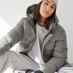 Aritzia TNA The Super Puff Jacket Wool Tech Heather Athletic Grey S Photo 3