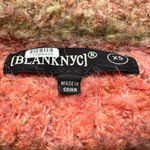 BLANK NYC Orange Striped Cardigan Sweater XS Oversized Fuzzy Grandpa V-Neck $88 Photo 10