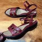 Hush Puppies NWOT  Red Leather Comfort Sandals Cushioned Footbed size 7 Photo 0