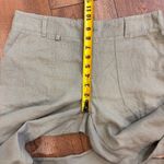 Happily Grey Womens Medium Taupe Linen Blend Utility Pants Comfort Waist Trouser Tan Photo 5