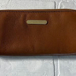 Michael Kors  Wallet Brown Leather Pebbled Full Zip Around Pockets Card‎ Slots Photo 0