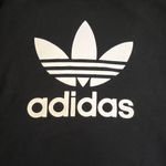 Adidas  Womens Sweatshirt Size XS Crewneck Black White Adicolor Trefoil Oversized Photo 1