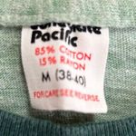 Pacific trail Vintage 1970's ringer tee HERS Size Medium Green LGBT Women’s Rights Photo 2