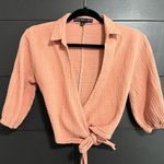 HYFVE  Gauze 3/4 Sleeve Wrap Tie Women’s Blouse Shirt Sz M. EUC Photo 0