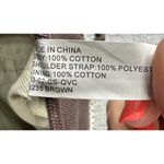 The Sak Denim Striped Canvas Organizer Shoulder Strap Tote Brown Women's Purse Photo 8