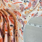 Free People  Lexington Off Shoulder Floral‎ Boho Blouse Small Tie Cuff Ivory Photo 8