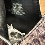 Vince Camuto Gigietta Black and White Snakeskin Chunky Heeled Boots Photo 10